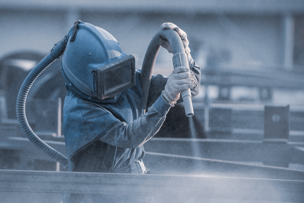 metal preparation after blasting